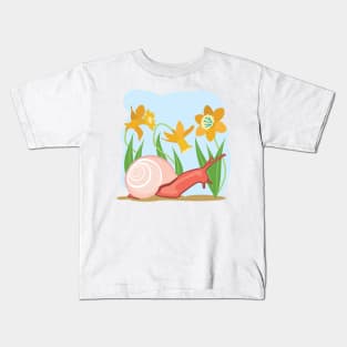 Snail in the Garden Kids T-Shirt